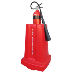 Heavy Duty Poly Portable Fire Extinguisher Stand with Sign - Exoguard