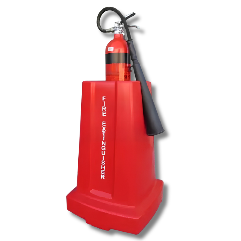 Heavy Duty Poly Portable Fire Extinguisher Stand with Sign