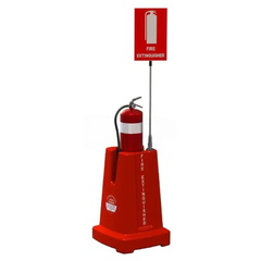 Heavy Duty Poly Portable Fire Extinguisher Stand with Sign