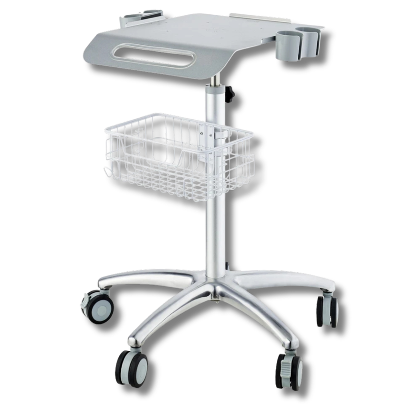 Height Adjustable Medical Trolley Cart with Basket-Hammerox Industrial