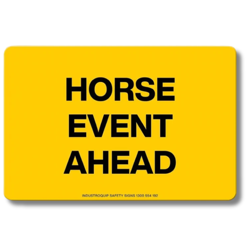 Horse Event Ahead Swing Stand Sign