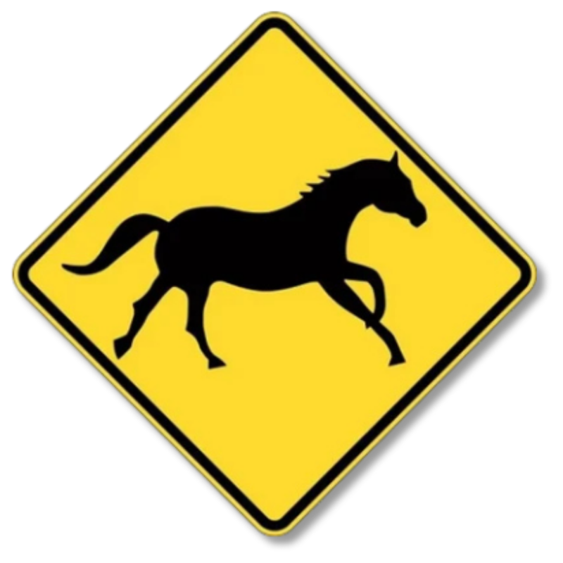 Horses Sign Class 1 Reflective 600 x 600mm