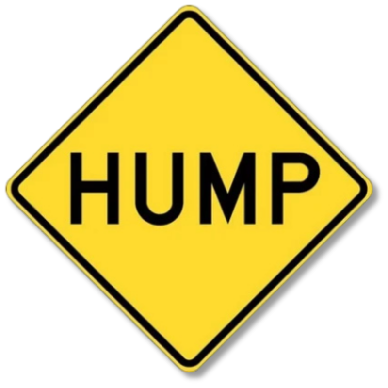 Hump Sign Class 1 Reflective 600 x 600mm
