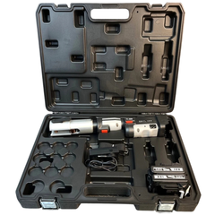 Hydraulic Plumbing Press Tool Kit with 2 Batteries, Charger & 4 Jaws