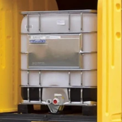 IBC Outdoor Storage Shed Container with Pallet Forklift Pockets & Roll Top Doors