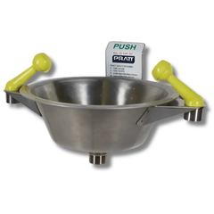 Wall Mounted Single Nozzle Eyewash with Bowl No Foot Treadle - Pratt