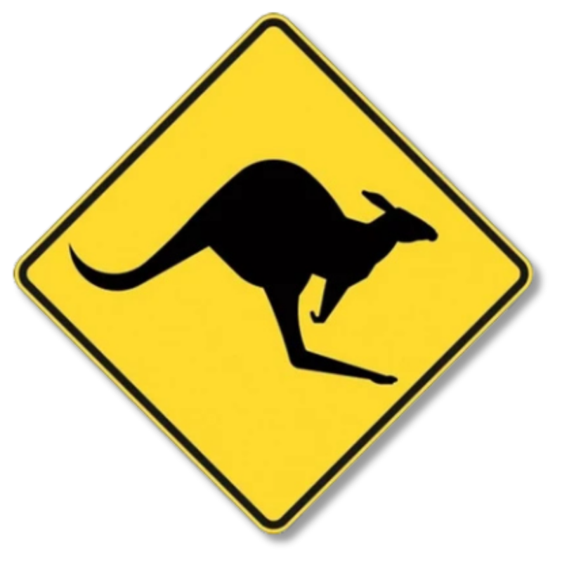 Kangaroo Sign Class 1 Reflective 600 x 600mm