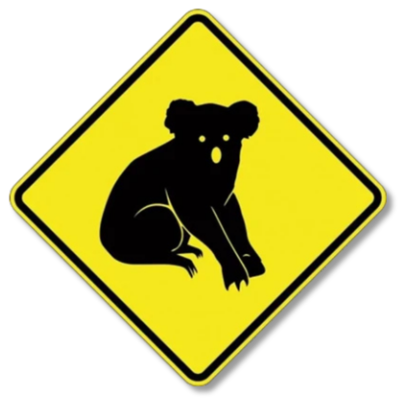 Koala Sign Class 1 Reflective 600 x 600mm