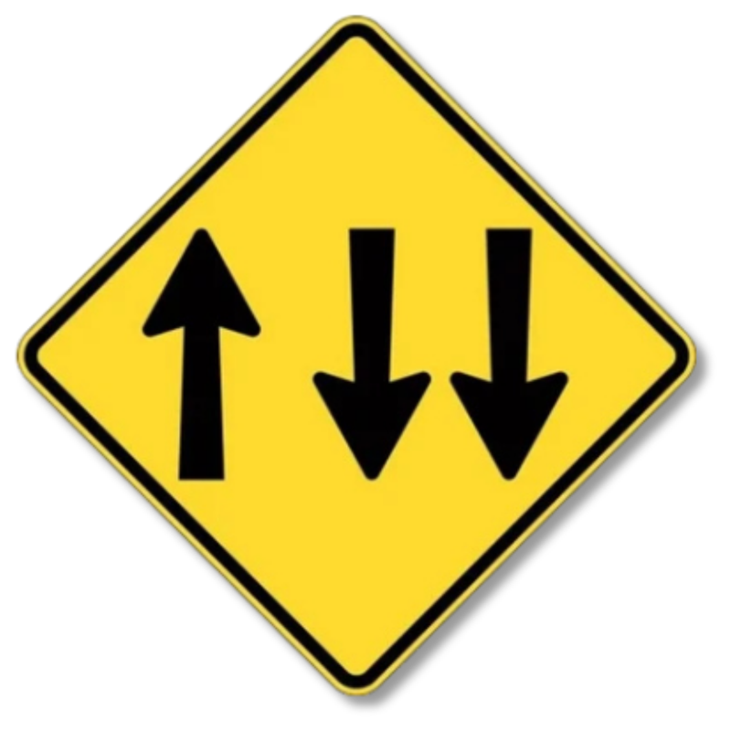 Lane Allocation Sign Class 1 Reflective 600 x 600mm