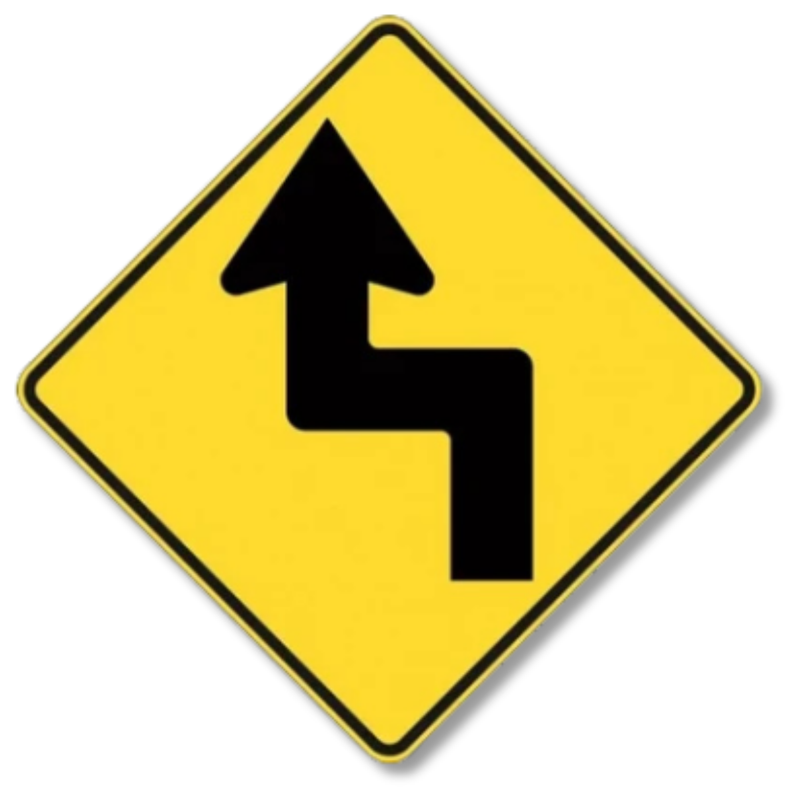 Left Lane Must Turn Left Sign Class 1 Reflective 600 x 600mm