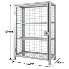 Lockable Mesh Storage Cage-Hammerox Industrial