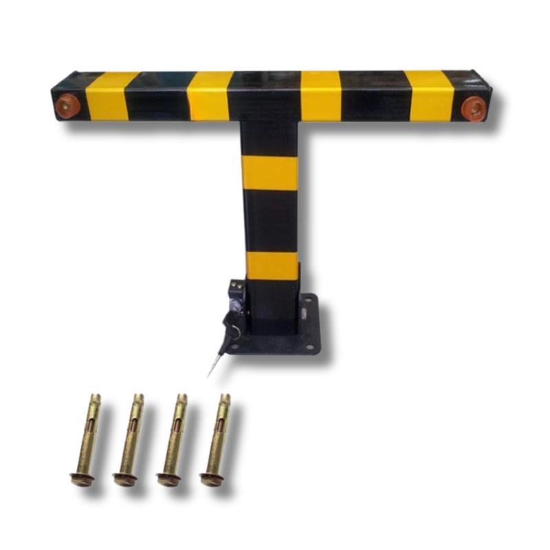 Lockable Fold Down Parking Barrier Bollard Manual