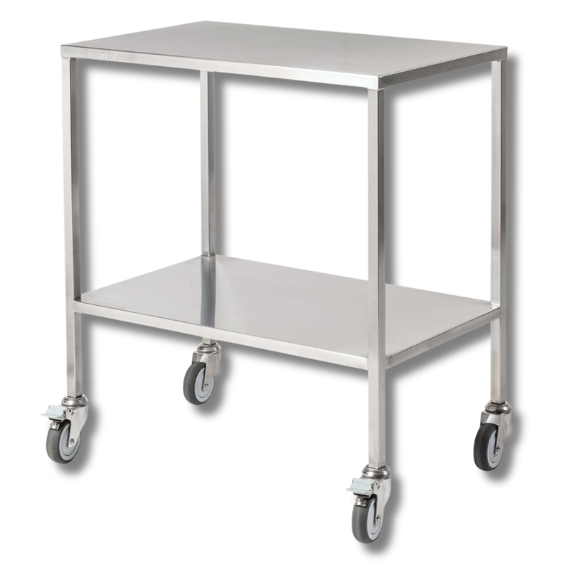 Long Single Stainless Steel Instrument Trolley-Hammerox Industrial
