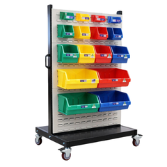 Louvre Panel Trolley Kit with Stor-Pak Bins-Hammerox Industrial