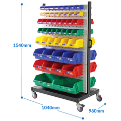 Louvre Panel Trolley Kit with Stor-Pak Bins-Hammerox Industrial