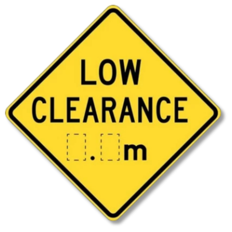 Low Clearance Sign Class 1 Reflective 600 x 600mm