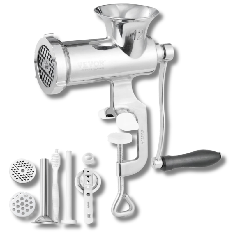 Manual Meat Grinder Stainless Steel Table Clamp-Hammerox Industrial