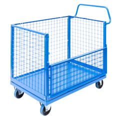 Mesh Cage Trolley with Drop Down Gate-Hammerox Industrial