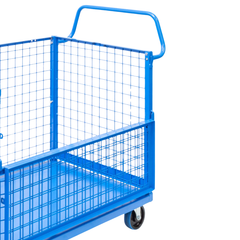 Mesh Cage Trolley with Drop Down Gate-Hammerox Industrial