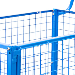 Mesh Cage Trolley with Drop Down Gate-Hammerox Industrial