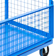 Mesh Cage Trolley with Drop Down Gate-Hammerox Industrial