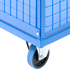 Mesh Cage Trolley with Drop Down Gate-Hammerox Industrial