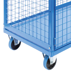 Mesh Cage Trolley with Lockable Double Swing Doors-Hammerox Industrial
