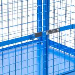 Mesh Cage Trolley with Lockable Double Swing Doors & Lockable Lid-Hammerox Industrial