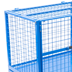 Mesh Cage Trolley with Lockable Double Swing Doors & Lockable Lid-Hammerox Industrial