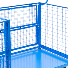 Mesh Cage Trolley with Lockable Double Swing Doors & Lockable Lid-Hammerox Industrial