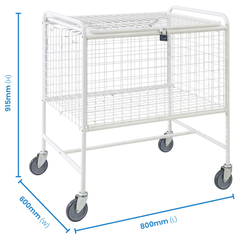 Mesh Trolley with Folding Lid-Hammerox Industrial