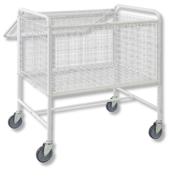 Mesh Trolley with Folding Lid-Hammerox Industrial
