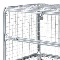 Mesh Trolley with Folding Lid & Side-Hammerox Industrial
