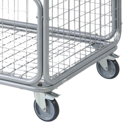 Mesh Trolley with Folding Lid & Side-Hammerox Industrial