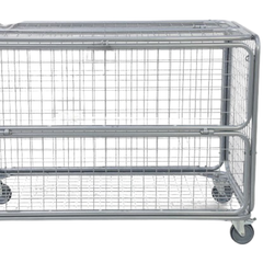 Mesh Trolley with Folding Lid & Side-Hammerox Industrial