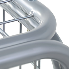 Mesh Trolley with Folding Lid & Side-Hammerox Industrial