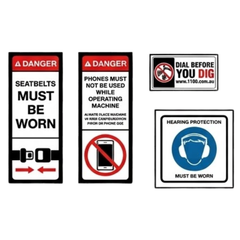 Mini Excavator Safety Sticker Pack