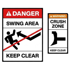 Mini Excavator Safety Sticker Pack