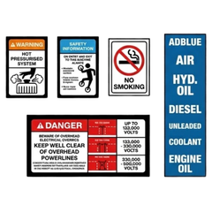 Mini Excavator Safety Sticker Pack
