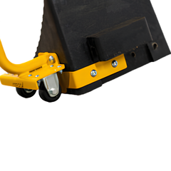Mobile Wheel Chock with Handle & Sign-Hammerox Industrial