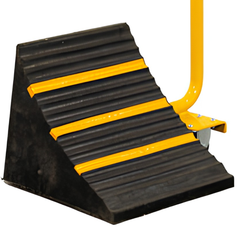 Mobile Wheel Chock with Handle & Sign-Hammerox Industrial