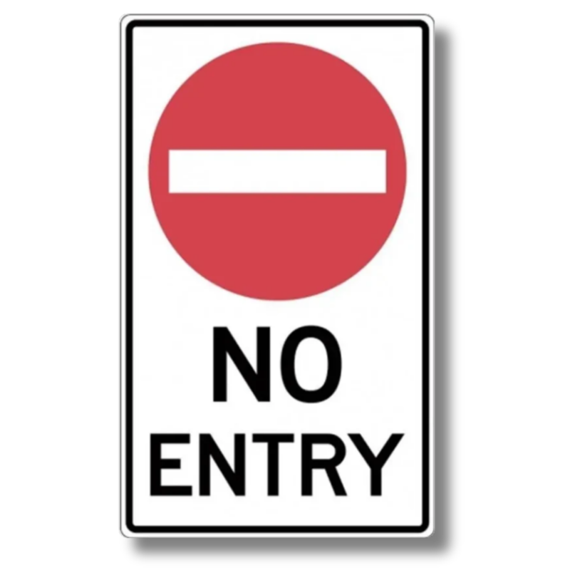 No Entry Sign Class 1 Reflective