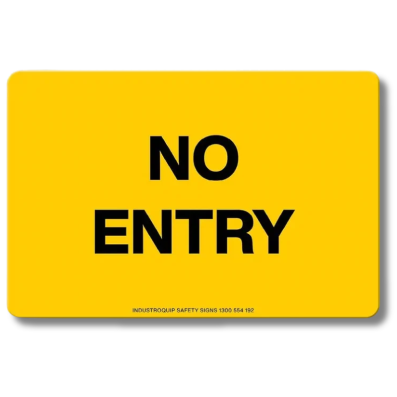 No Entry Swing Stand Sign