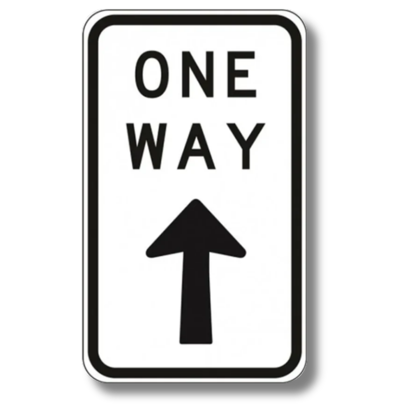One Way Only Sign Class 1 Reflective 450 x 800mm