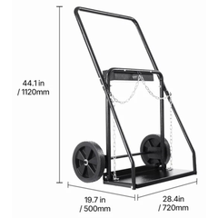 Oxygen Acetylene Cylinder Cart Dual Tank with Wheels-Hammerox Industrial
