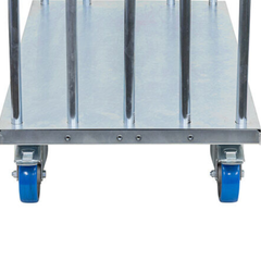Panel Cart with 2 Adjustable Load Bars & Side Wall Polyurethane Castors-Hammerox Industrial
