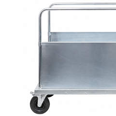 Panel Cart with 3 Adjustable Low Load Bars Flat-Free Castors-Hammerox Industrial