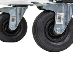 Panel Cart with 3 Adjustable Low Load Bars Flat-Free Castors-Hammerox Industrial