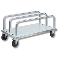 Panel Cart with 3 Adjustable Low Load Bars Flat-Free Castors-Hammerox Industrial