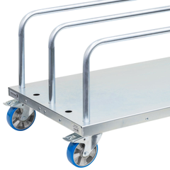 Panel Cart with 3 Adjustable Low Load Bars Polyurethane Castors-Hammerox Industrial
